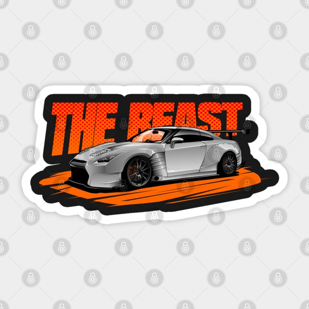 GTR 35 The Beast Sticker by aredie19